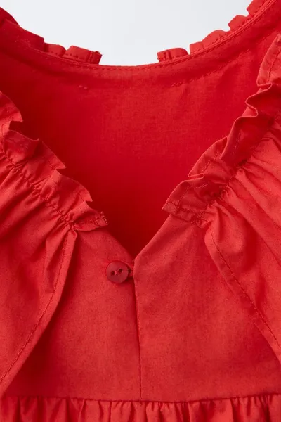 Платье POPILN BALLOON DRESS, Красный — фото 5