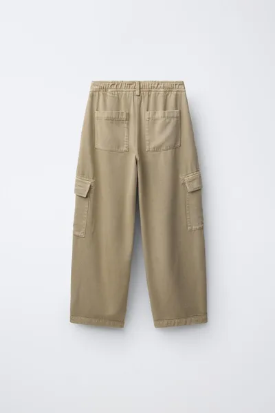 Брюки CARGO BARREL кроя LOOSE FIT, Бежевый — фото 2