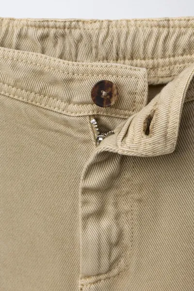 Брюки CARGO BARREL кроя LOOSE FIT, Бежевый — фото 3