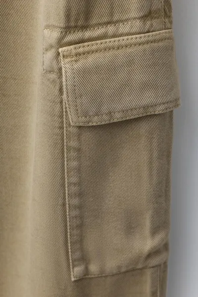 Брюки CARGO BARREL кроя LOOSE FIT, Бежевый — фото 4