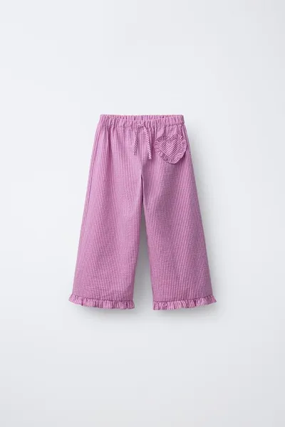 Брюки-кюлоты с сердечком CULOTTES WITH HEART, Сиреневый — фото 4