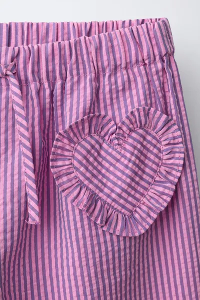 Брюки-кюлоты с сердечком CULOTTES WITH HEART, Сиреневый — фото 6