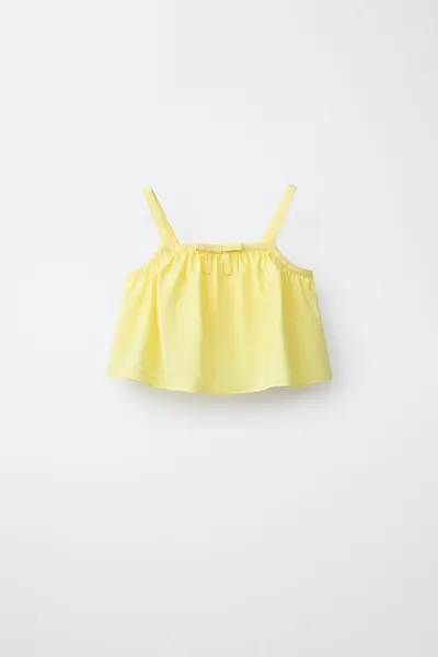 Топ TAFFETA CROP TOP, Жёлтый — фото 3