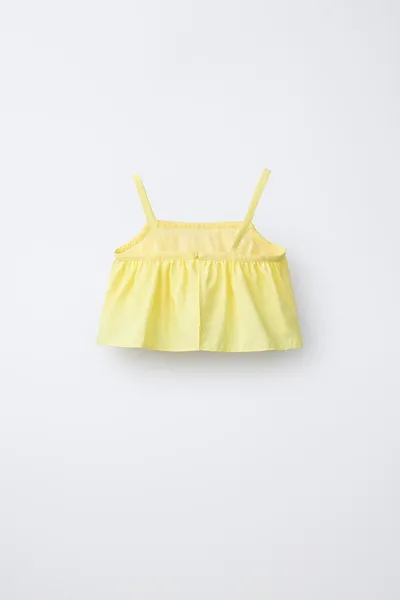 Топ TAFFETA CROP TOP, Жёлтый — фото 4