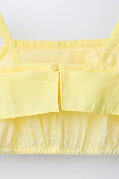 Топ TAFFETA CROP TOP, Жёлтый — фото 6