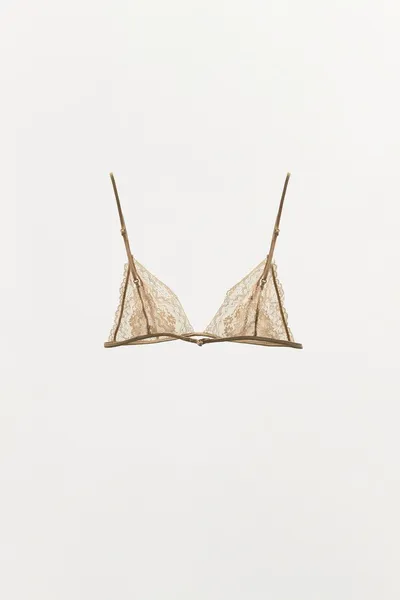 Бюстгальтер-треугольник LACE TRIANGLE BRA, Ecru — фото 7