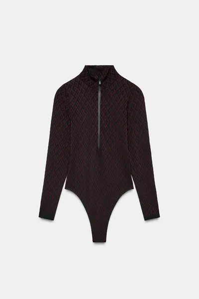 Боди JACQUARD SEAMLESS SKI COLLECTION, Бордовый — фото 6