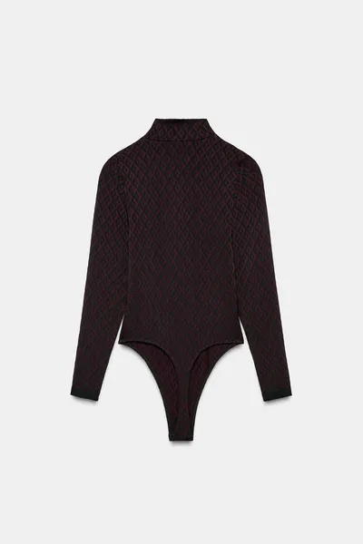 Боди JACQUARD SEAMLESS SKI COLLECTION, Бордовый — фото 7