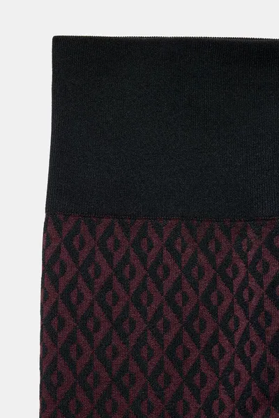 Легинсы JACQUARD SEAMLESS SKI COLLECTION, Бордовый — фото 6