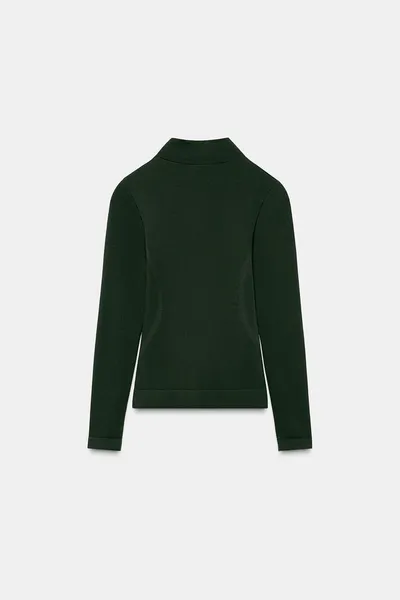 Куртка из смесовой мериносовой шерсти — SKI COLLECTION, Хаки — фото 6