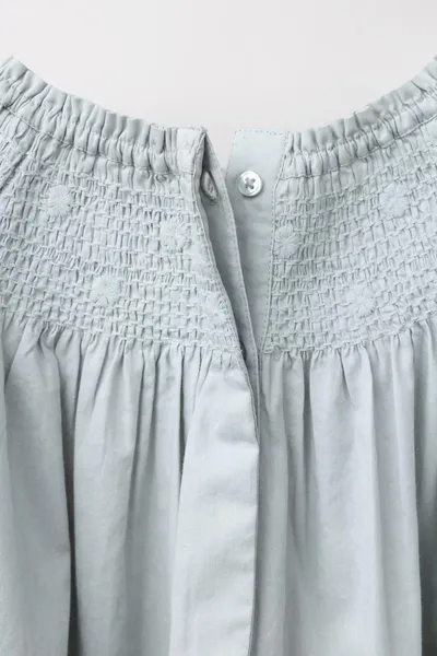 LIMITED EDITION Smocked Пижамная Туника, BLUE GREY — фото 3