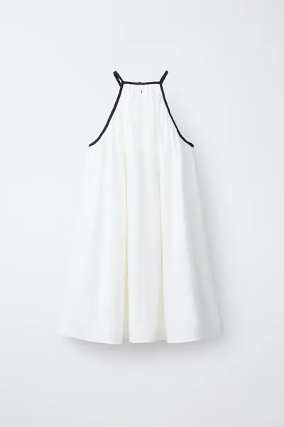 Платье с декольте и бантом HALTERNECK BOW DRESS, Белый — фото 5