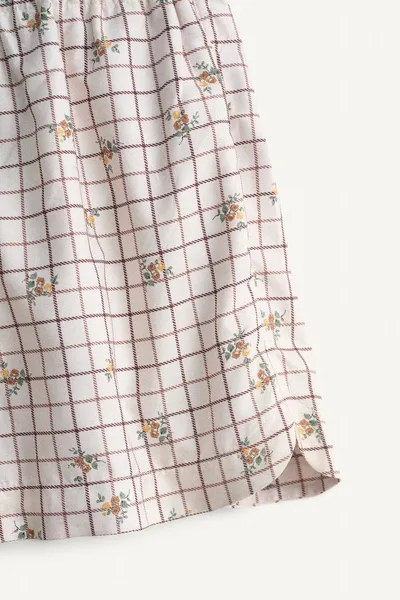Купальные шорты LIMITED EDITION с клетчатым и цветочным принтом, Экрю — фото 7