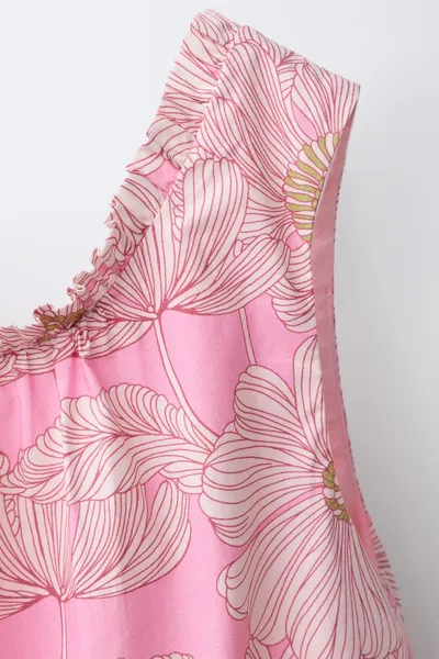 Платье из поплина с бантами FLORAL POPLIN, Розовый — фото 5