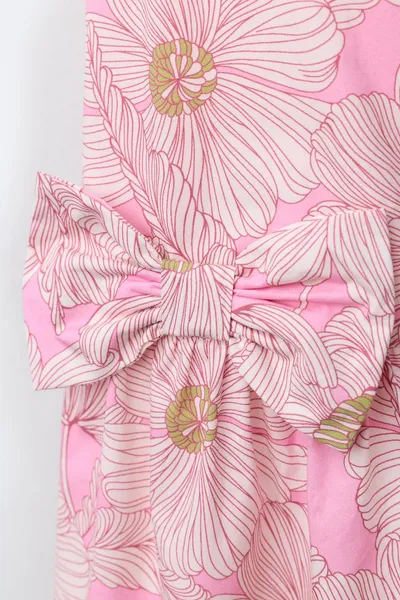 Платье из поплина с бантами FLORAL POPLIN, Розовый — фото 6
