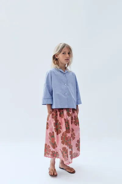Рубашка в клетку Gingham для детей 6–14 лет, лимитированная серия, Синий — фото 4