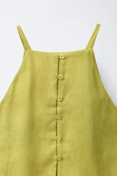 Топ из 100% льна, OLIVE GREEN — фото 5