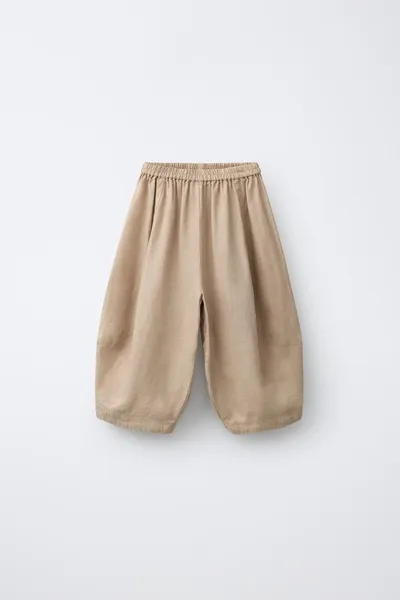 Брюки-баллоны из 100% льна, Лёгкие BROWN, 100% лен — фото 3