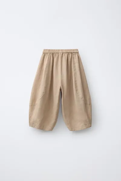 Брюки-баллоны из 100% льна, Лёгкие BROWN, 100% лен — фото 4