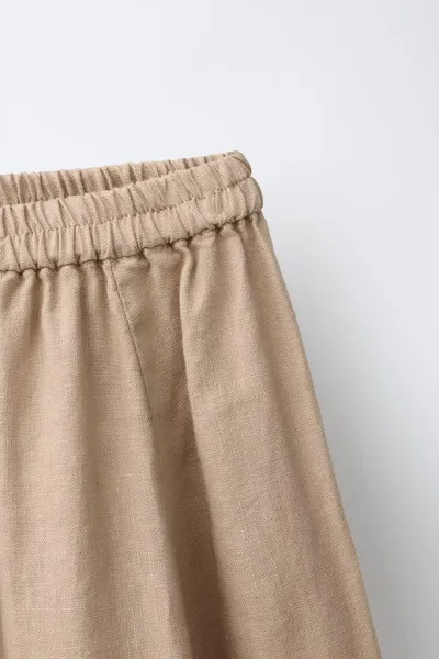 Брюки-баллоны из 100% льна, Лёгкие BROWN, 100% лен — фото 5
