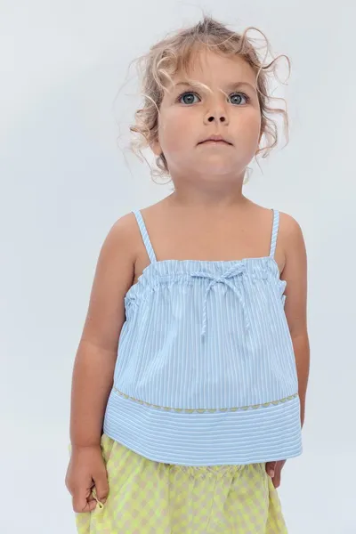 2-14 YEARS / LIMITED EDITION GINGHAM SAROUEL SHORTS, Yellow — фото 7
