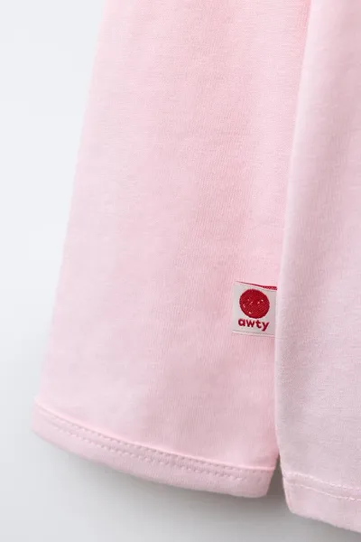 Футболка с текстом и цветком PRINT, Красный, хлопок — фото 6