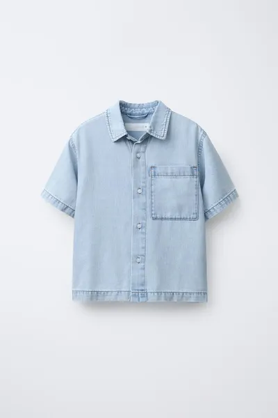 FLUID DENIM Рубашка, Синий — фото 2