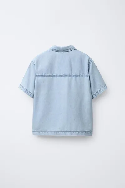 FLUID DENIM Рубашка, Синий — фото 3