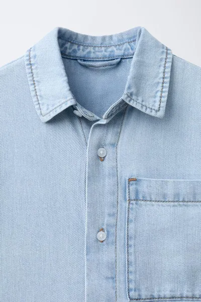 FLUID DENIM Рубашка, Синий — фото 4