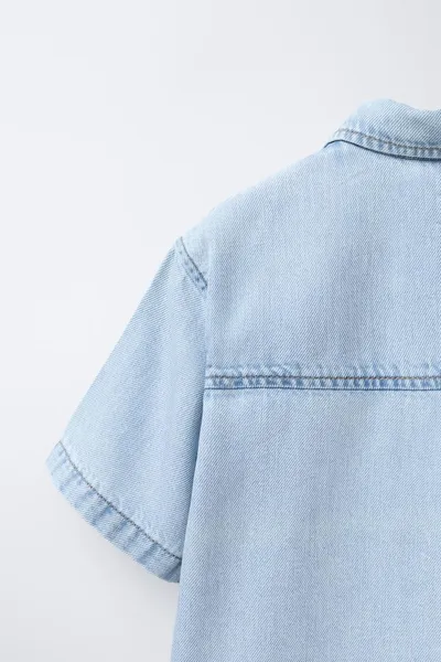 FLUID DENIM Рубашка, Синий — фото 5
