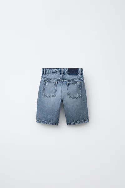 Рваные Bermuda shorts, Mid-BLUE — фото 2