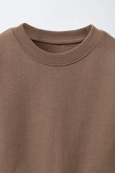 Комплект: футболка LABEL и шорты-бермуды, Коричневый — фото 3