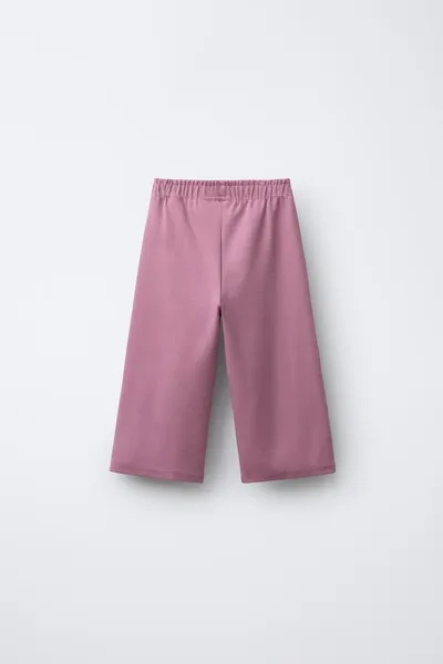 Брюки RAISED SLOGAN с широкими штанинами, Тёмный PINK, хлопок — фото 4