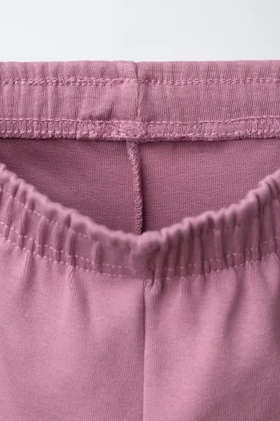 Брюки RAISED SLOGAN с широкими штанинами, Тёмный PINK, хлопок — фото 5