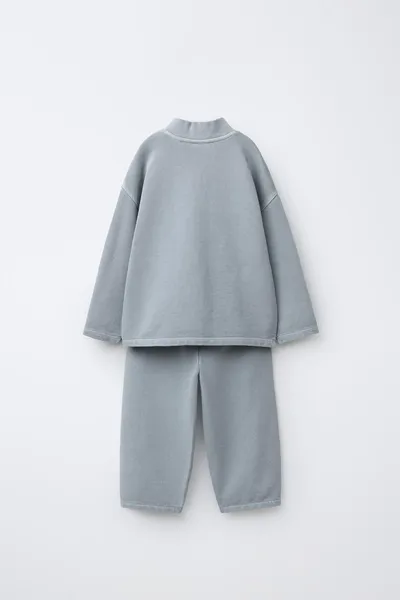 Комплект для бега: свитшот и брюки, GREY / TAN — фото 3