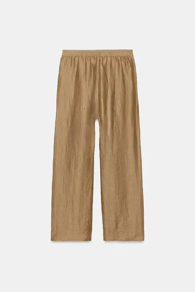 Брюки из льняной смеси ZW COLLECTION, Mid-CAMEL, льняная смесь — фото 8