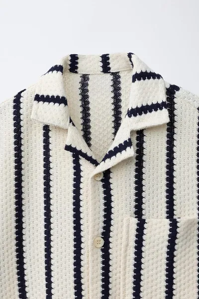 Вязаная рубашка CROCHET, Экрю — фото 3
