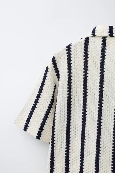 Вязаная рубашка CROCHET, Экрю — фото 4