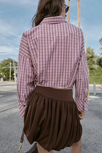 Рубашка MULTIWAY CHECK SHIRT, Розовый / Белый — фото 7