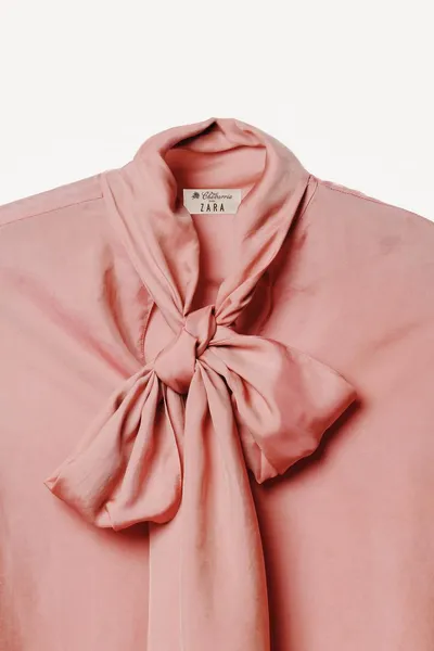 Блуза TIE BLOUSE WILLY CHAVARRIA X, Розовый — фото 5