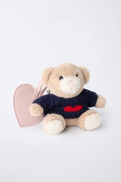 Брелок BEAR AND HEART, Свет — фото 2