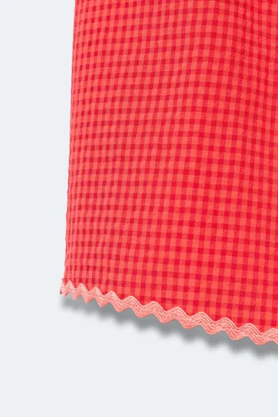 Топ с фестонами в клетку (ограниченная серия) для детей 2–14 лет, RED / ORANGE — фото 2