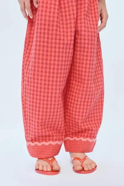 Брюки в клетку Gingham для детей 2–14 лет, ограниченная серия, RED / ORANGE — фото 6