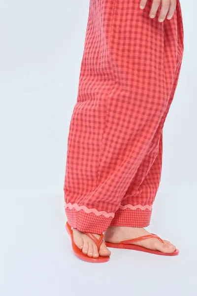 Брюки в клетку Gingham для детей 2–14 лет, ограниченная серия, RED / ORANGE — фото 7