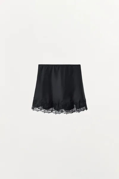 Мини-юбка SATIN LACE, Чёрный — фото 6