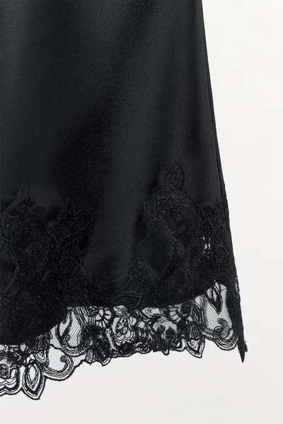 Мини-юбка SATIN LACE, Чёрный — фото 7