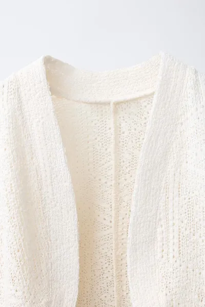 Короткий кафтан SHORT CUTWORK, Экрю — фото 4