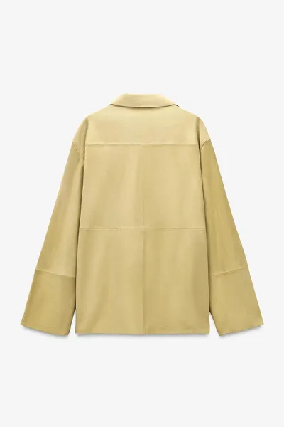 Рубашка с карманами из замши LIMITED EDITION, Жёлтый — фото 7