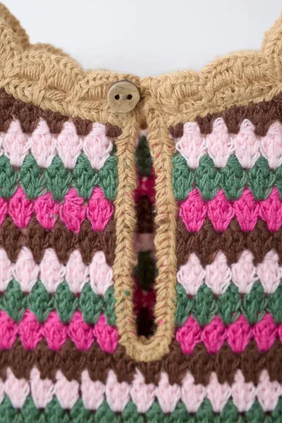 Вязаный топ CROCHET, Многоцветный — фото 6