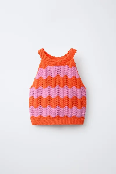 Вязаный топ CROCHET, Neon — фото 4